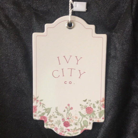 Ivy City Co Coco Black Midi Puff Dress - Picture 3 of 4